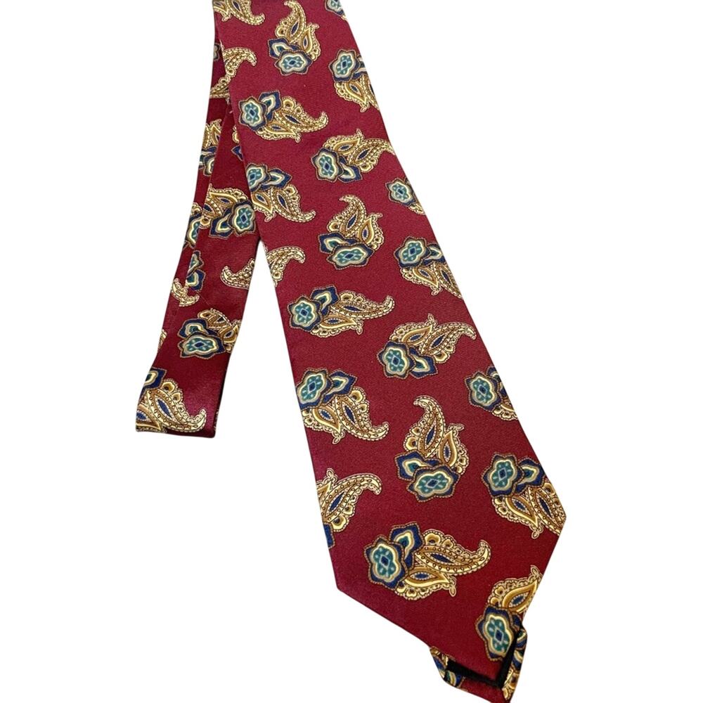 Oscar de la renta couture silk paisley print tie